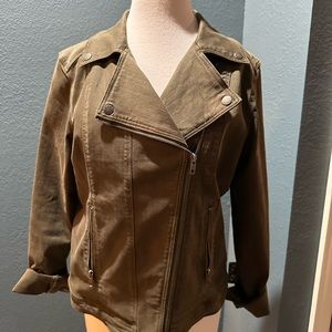 Liverpool olive green moto jacket